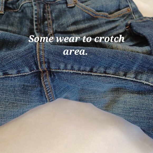 Lucky Brand Cropped Jeans Easy Rider Cop Midrise Dark Wash Stretch Size 30 - Picture 8 of 14